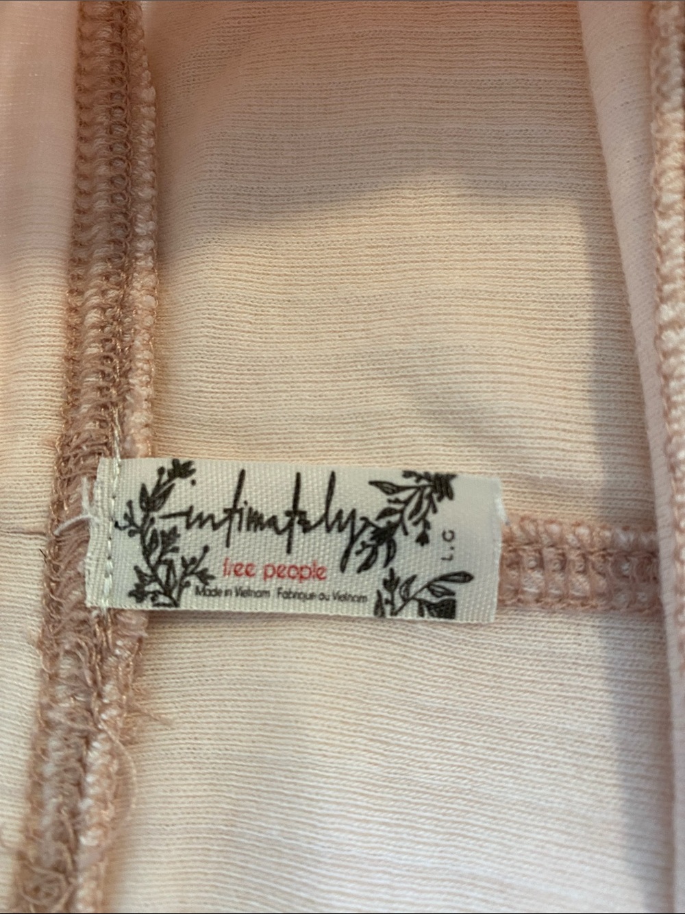 Free People Intimately The Rickie Top Long-Sleeve Ribbed Mock Neck ballet pink L - Picture 5 of 13